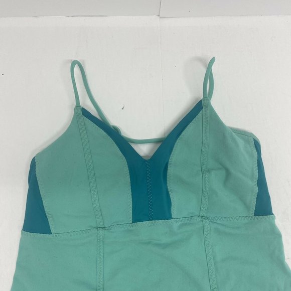 Lululemon Strappy Tank Top Yoga Athletic Built-In Bra Blue Women’s Size 10 - Picture 2 of 8